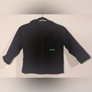 Zara Kids Black Hooded Jacket Coat Full Zip Size 6